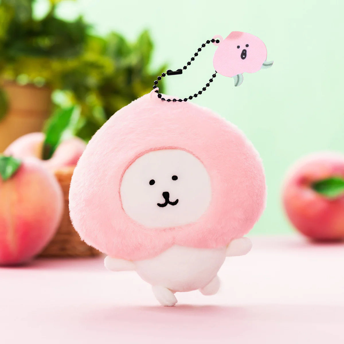 In stock] NAGANO JOKE BEAR - Dancing Peach JOKE BEAR Plush Keychain S