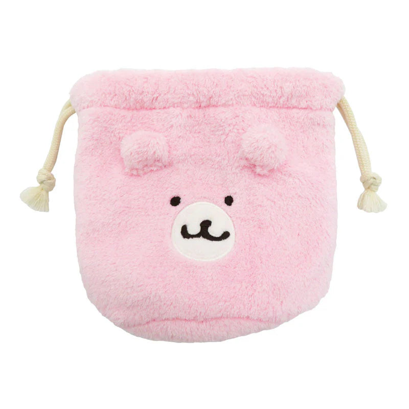 [In Stock] Chiikawa ~ Cute Pink Bear Plush Drawstring Bag SCH0932