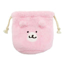 [現貨]ちいかわCHIIKAWA～ちいかわ小可愛的粉紅色小熊毛絨絨索繩袋 SCH0932