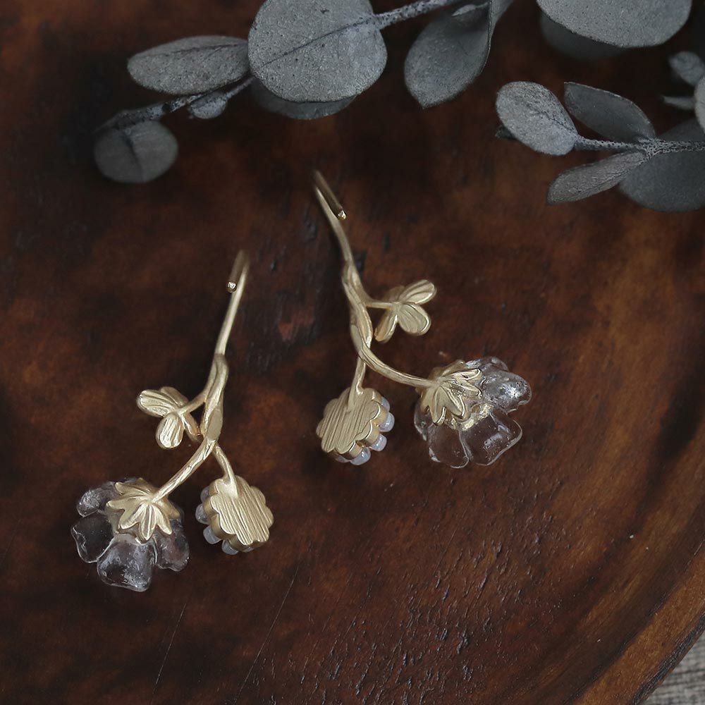 ［現貨] 日本製造! 繁花淡水珍珠耳環 SS0106