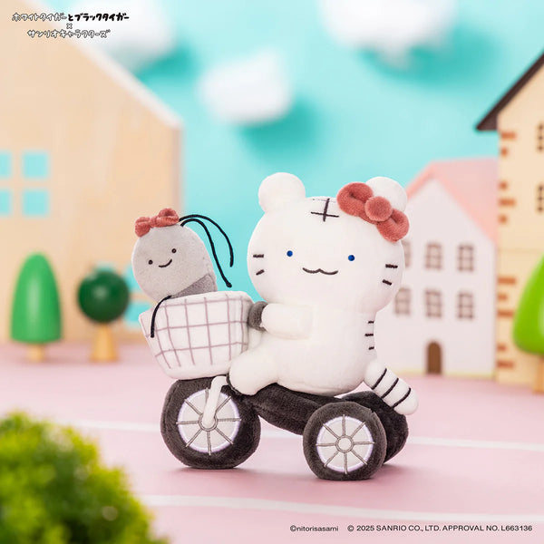 [準現貨][約11月頭到貨] ホワイトタイガーとブラックタイガー (小白虎與黑虎蝦) X Sanrio Characters- 公仔吊飾 （ホワイトタイガーとブラックタイガー）STE0013