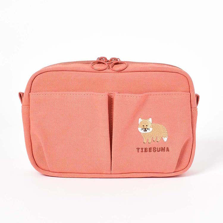 ［限時優惠-現貨][須用Payme/支付寶HK/ FPS結帳] 珍稀動物刺繡圖案收納袋-藏狐 SG0080