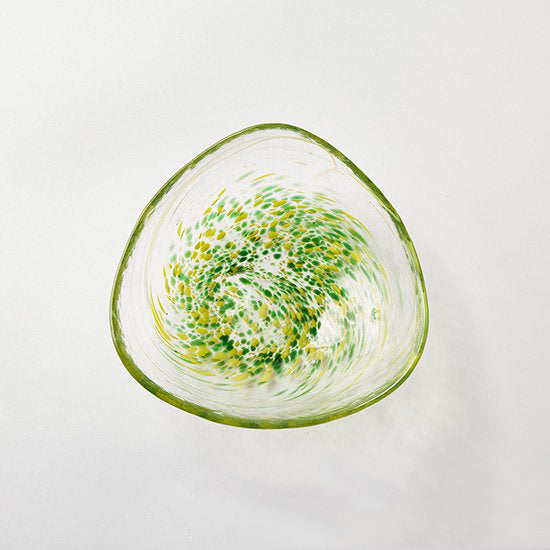 [現貨]  綠色水波紋玻璃碗 SH0112