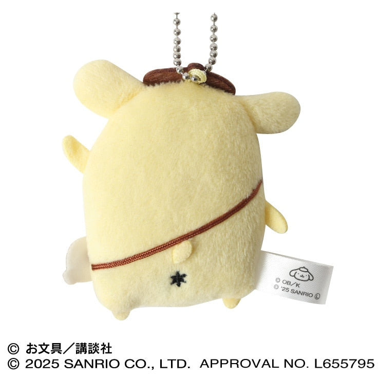 [現貨] お文具といっしょX Sanrio- ポムポムプリン 布甸狗 掛件公仔 SRIO0029