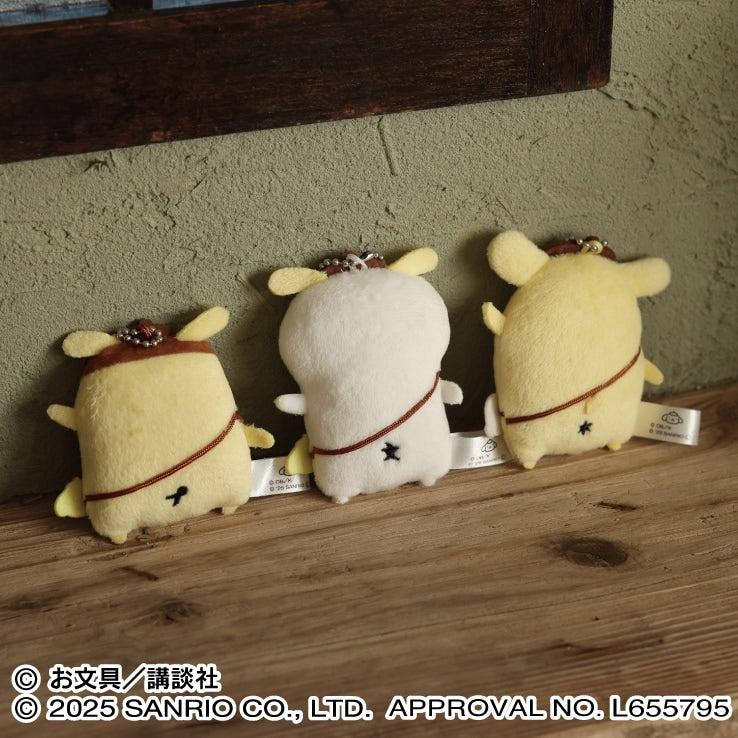 [現貨] お文具といっしょX Sanrio- ポムポムプリン 布甸狗 掛件公仔 SRIO0029