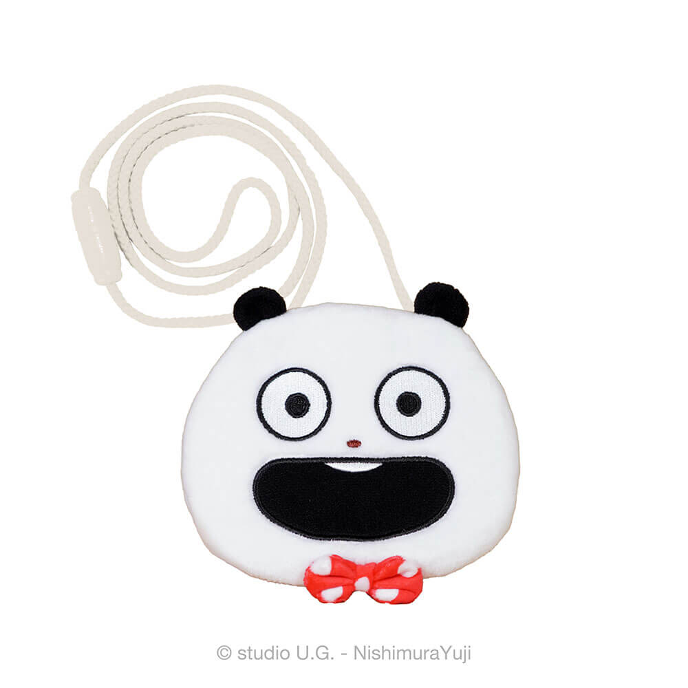 [現貨]西村裕二～スタジオUG-GOKIGEN PANDA 開心熊貓  大頭公仔帶掛繩小物袋  SUG0020