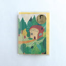 [現貨] パンどろぼう麵包小偷- 綠色立體生日卡  SBB0134