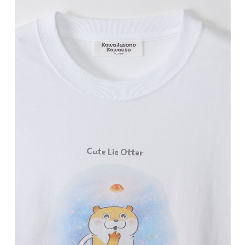 [現貨]可愛い嘘のカワウソ (愛說謊的水獺) 日本原畫展限定！ 宇宙TEE（M碼）SCL0005