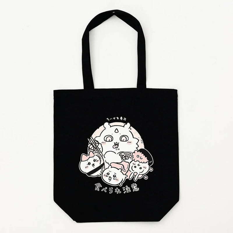 [現貨] ちいかわChiikawa 壽司系列～ 食べられ注意 黑TOTE BAG SCH0772