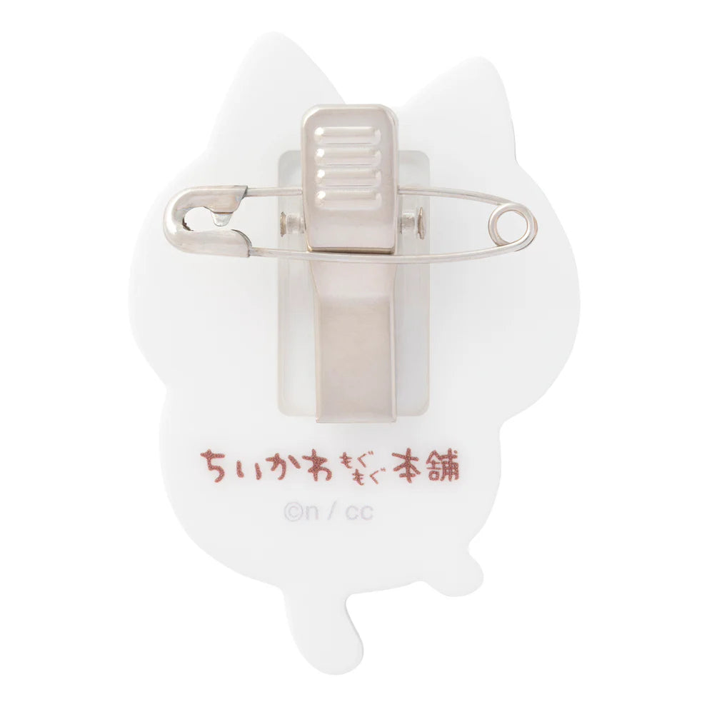 [In Stock] Chiikawa - Fushimi Limited Series ~ Hachiko x Fox Udon Noodle Cut Molded Acrylic Badge Pin SCH0658