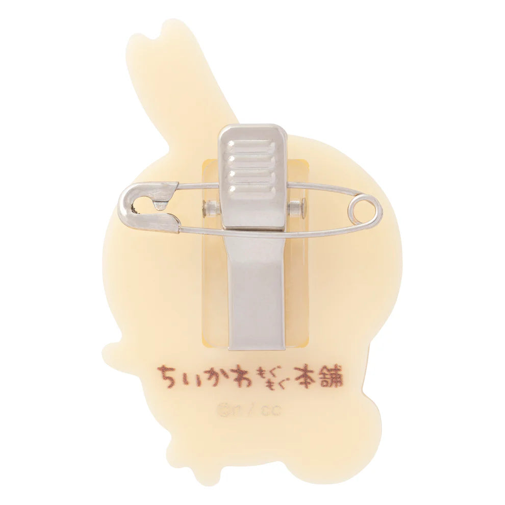 [現貨] ちいかわChiikawa-伏見限定系列～うさぎ兔兔 X 焙茶 切模壓克力徽章 扣針  SCH0659