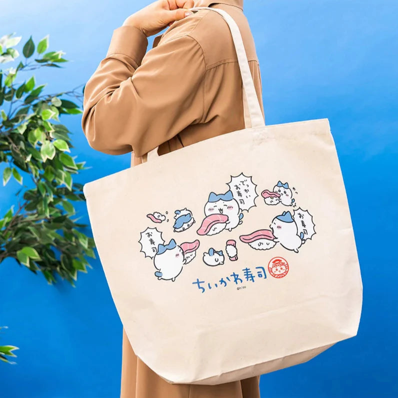 ［現貨]  ちいかわChiikawa 壽司系列～  ハチワレ 小八 TOTE BAG（こけまくりハチワレ） SCH0770