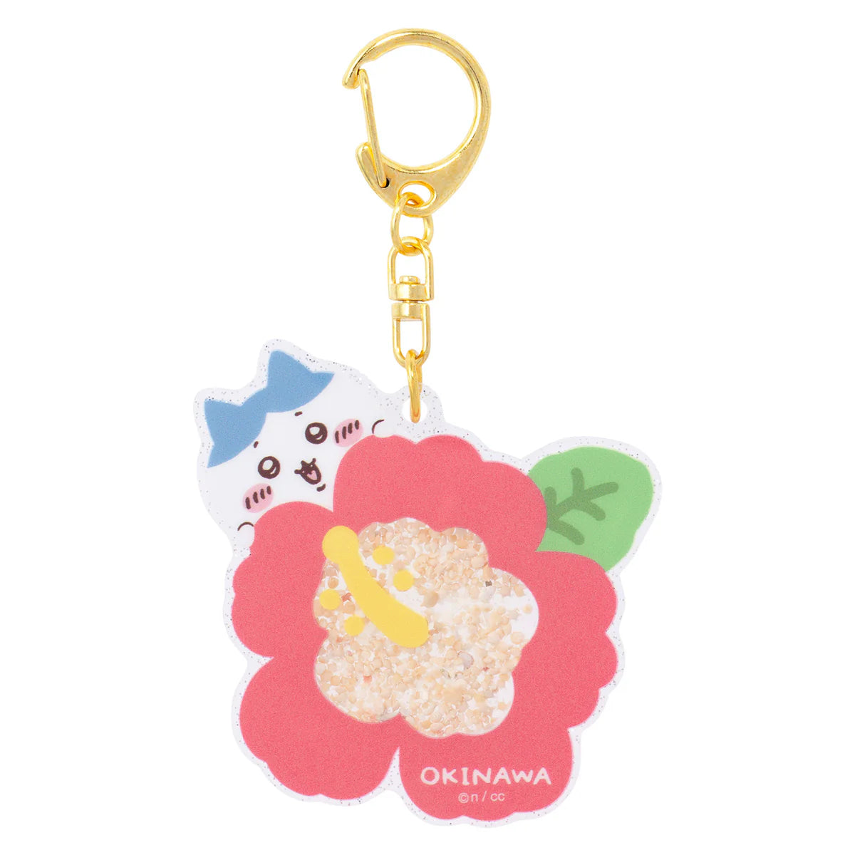 [In Stock] Chiikawa - Okinawa Limited Edition Sand Flowing Sand Keychain - Hachiwa Rei SCH1010