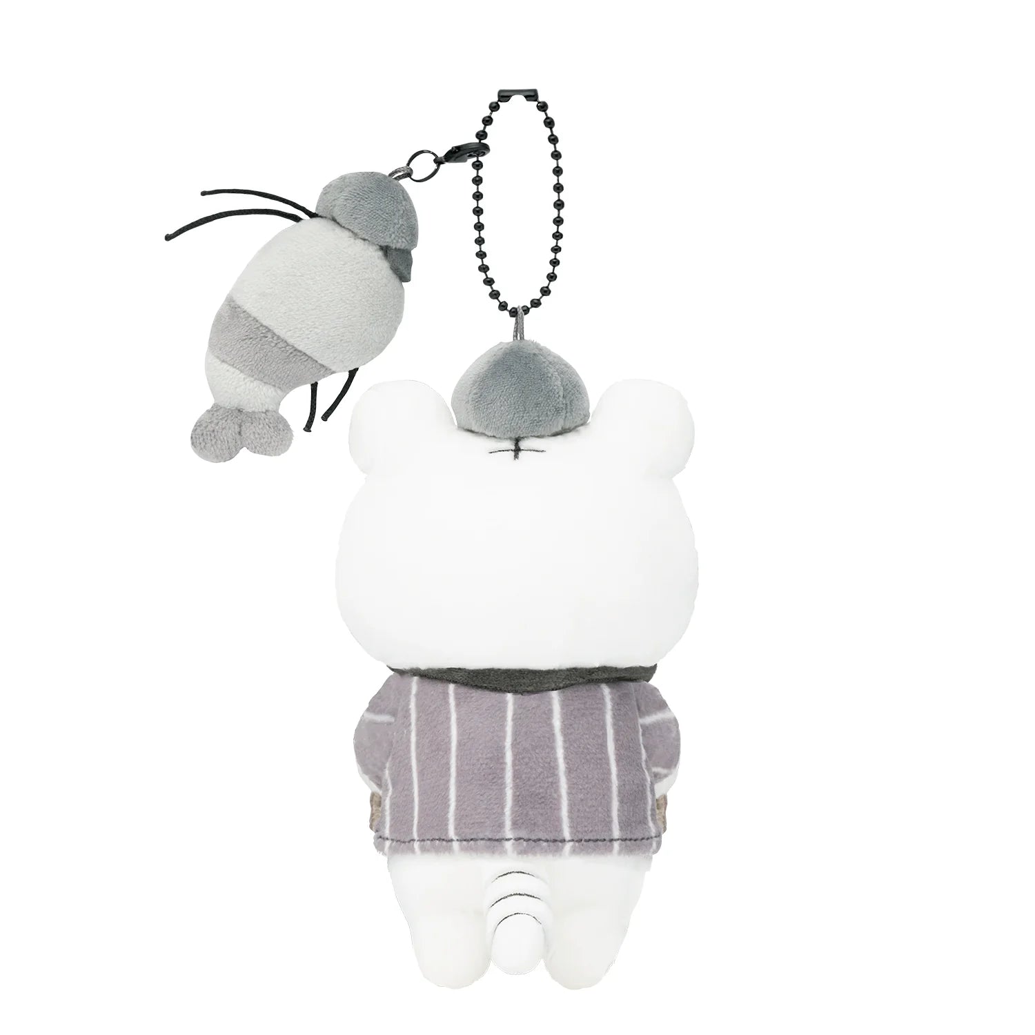 [現貨]ホワイトタイガーとブラックタイガー (小白虎與黑虎蝦) X Sanrio Characters- 公仔吊飾 （配達員さんなマスコット）STE0014