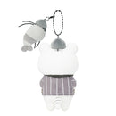 [現貨]ホワイトタイガーとブラックタイガー (小白虎與黑虎蝦) X Sanrio Characters- 公仔吊飾 （配達員さんなマスコット）STE0014