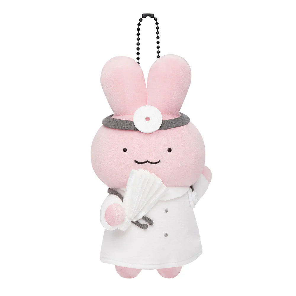 [Ready stock] ホワイトタイガーとブラックタイガー (little white tiger and black tiger shrimp) - Dr. Rabbit pendant doll with paper fan STE0002