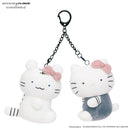 [現貨]ホワイトタイガーとブラックタイガー (小白虎與黑虎蝦) X Sanrio Characters- 公仔吊飾 （ホワイトタイガー＆ハローキティHello Kitty）STE0012