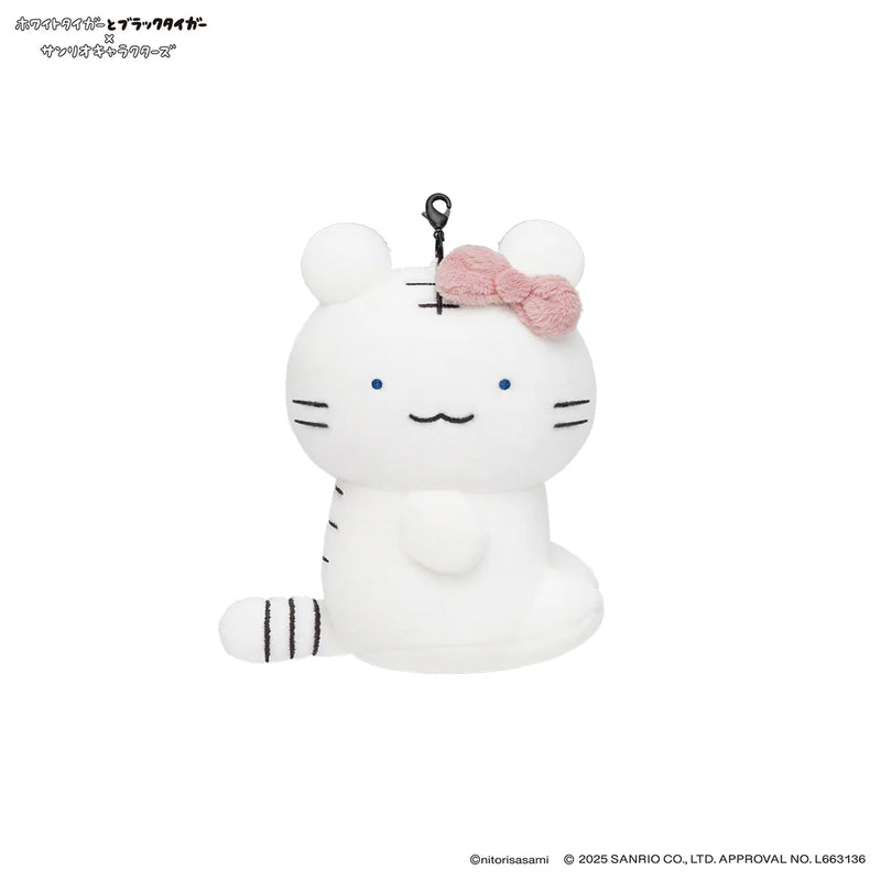 [準現貨][約11月頭到貨] ホワイトタイガーとブラックタイガー (小白虎與黑虎蝦) X Sanrio Characters- 公仔吊飾 （ホワイトタイガー＆ハローキティHello Kitty）STE0012