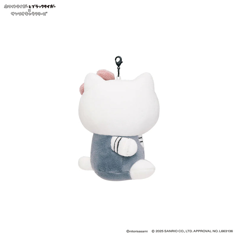 [準現貨][約11月頭到貨] ホワイトタイガーとブラックタイガー (小白虎與黑虎蝦) X Sanrio Characters- 公仔吊飾 （ホワイトタイガー＆ハローキティHello Kitty）STE0012