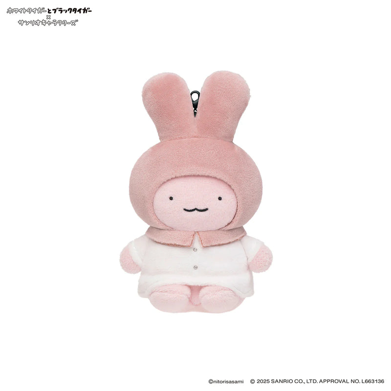 [準現貨][約11月頭到貨] ホワイトタイガーとブラックタイガー (小白虎與黑虎蝦) X Sanrio Characters- 公仔吊飾 （うさぎ先生＆マイメロディMy Melody）STE0011
