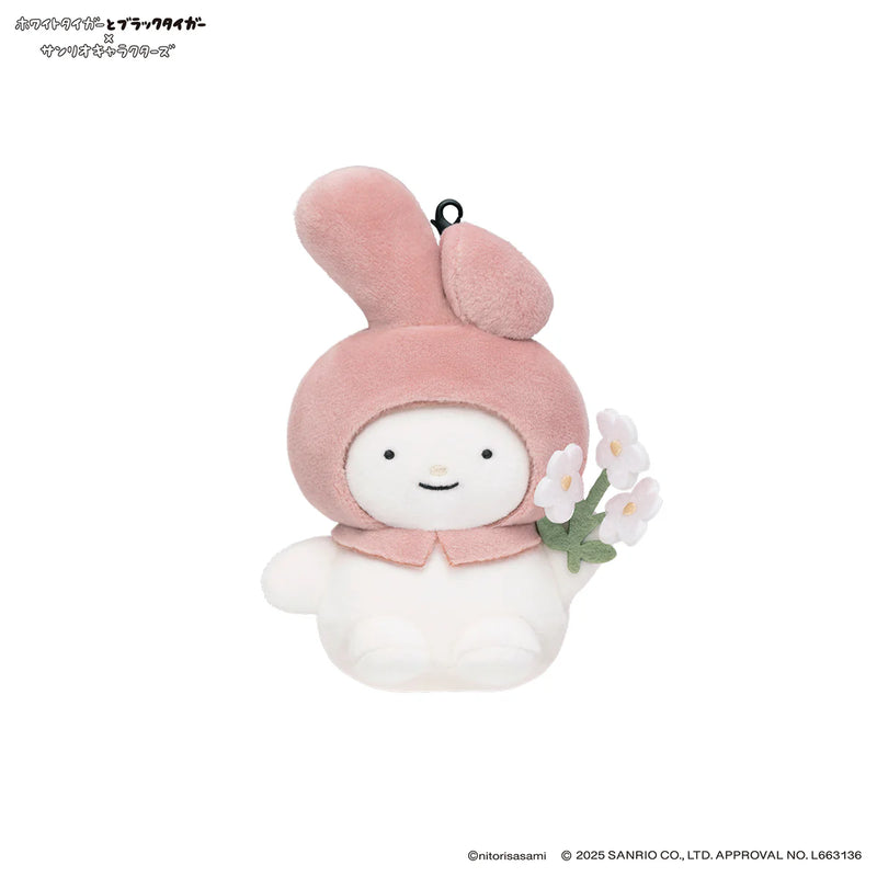 [準現貨][約11月頭到貨] ホワイトタイガーとブラックタイガー (小白虎與黑虎蝦) X Sanrio Characters- 公仔吊飾 （うさぎ先生＆マイメロディMy Melody）STE0011