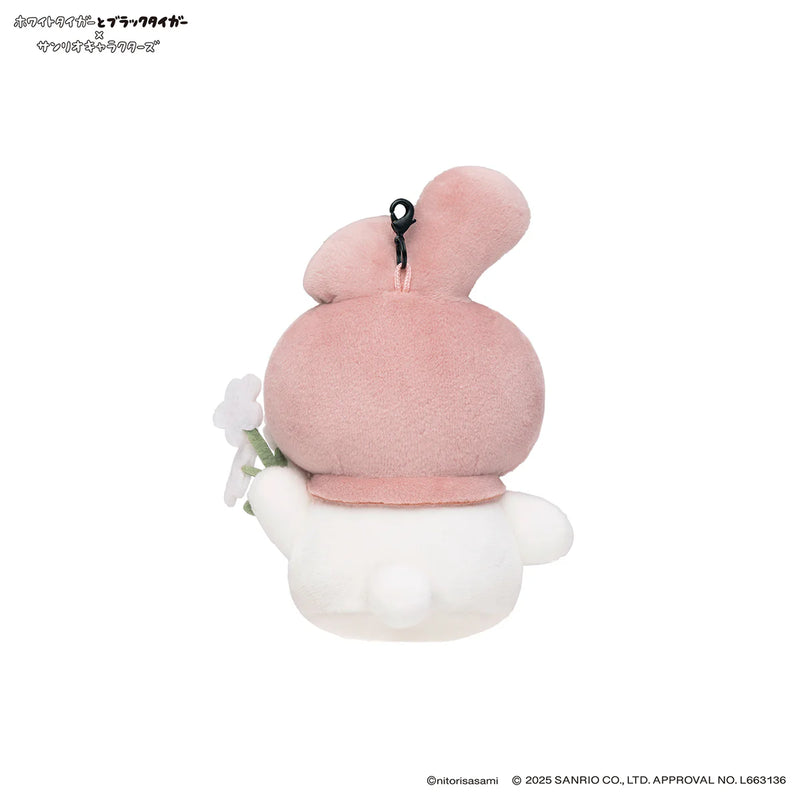 [準現貨][約11月頭到貨] ホワイトタイガーとブラックタイガー (小白虎與黑虎蝦) X Sanrio Characters- 公仔吊飾 （うさぎ先生＆マイメロディMy Melody）STE0011