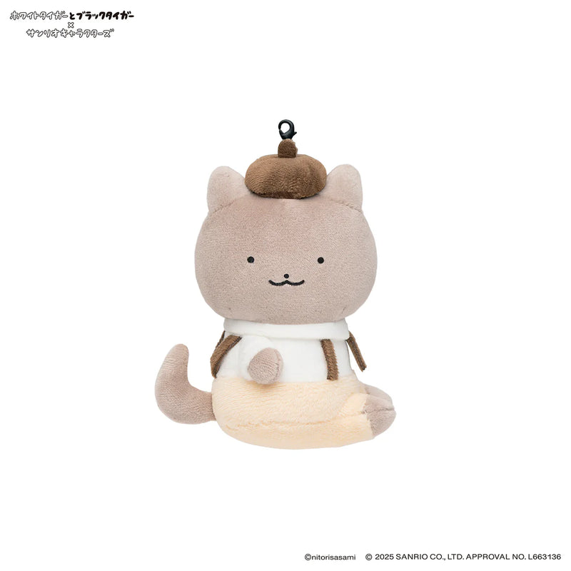 [準現貨][約11月頭到貨] ホワイトタイガーとブラックタイガー (小白虎與黑虎蝦) X Sanrio Characters- 公仔吊飾 （犬のおまわりさん＆ポムポムプリン布甸狗）STE0010