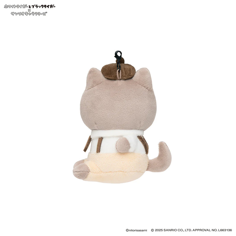 [準現貨][約11月頭到貨] ホワイトタイガーとブラックタイガー (小白虎與黑虎蝦) X Sanrio Characters- 公仔吊飾 （犬のおまわりさん＆ポムポムプリン布甸狗）STE0010