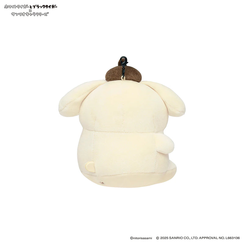 [準現貨][約11月頭到貨] ホワイトタイガーとブラックタイガー (小白虎與黑虎蝦) X Sanrio Characters- 公仔吊飾 （犬のおまわりさん＆ポムポムプリン布甸狗）STE0010