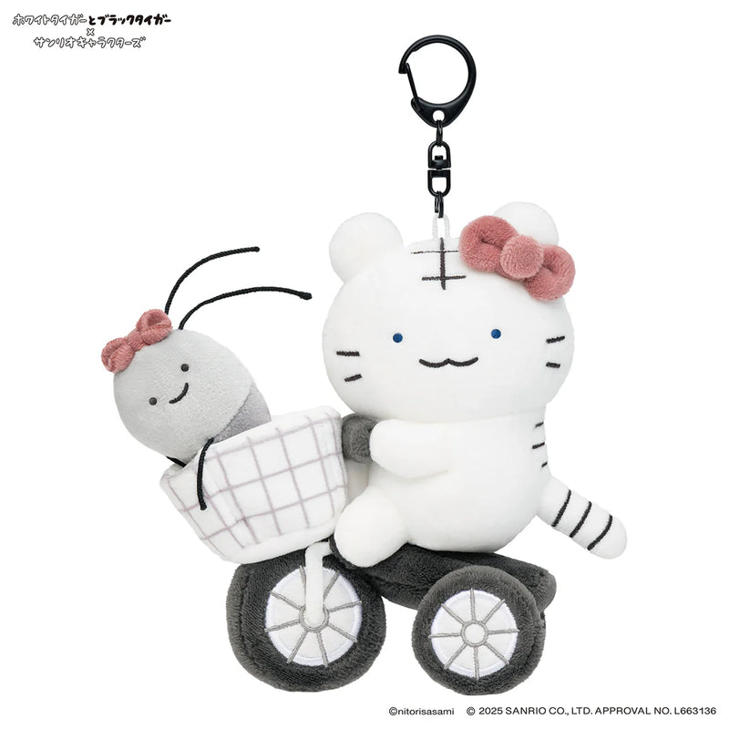 [準現貨][約11月頭到貨] ホワイトタイガーとブラックタイガー (小白虎與黑虎蝦) X Sanrio Characters- 公仔吊飾 （ホワイトタイガーとブラックタイガー）STE0013