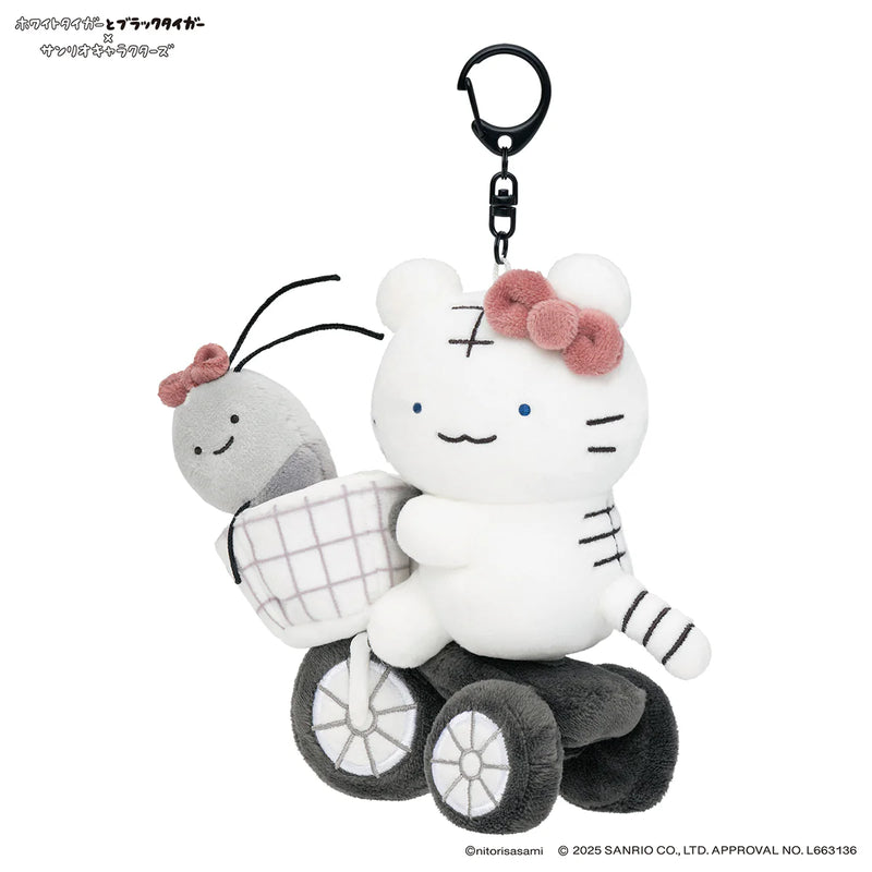 [準現貨][約11月頭到貨] ホワイトタイガーとブラックタイガー (小白虎與黑虎蝦) X Sanrio Characters- 公仔吊飾 （ホワイトタイガーとブラックタイガー）STE0013