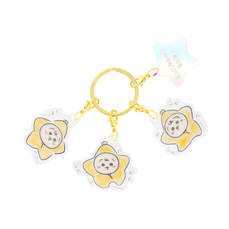 [準現貨] [預計9月尾-10月頭到貨]ちいかわCHIIKAWA Baby- 三重亞克力鎖匙扣（星おくるみなうさぎ） SCH1306