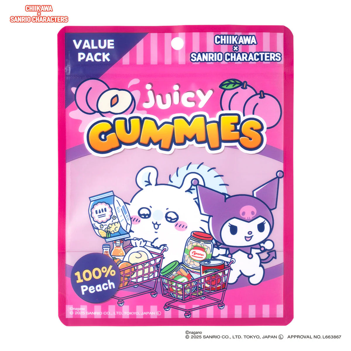 [現貨] ちいかわCHIIKAWA X SANRIO聯乘系列- モモンガ 飛鼠X  KUROMI 小物袋 （5個入）SCH1388