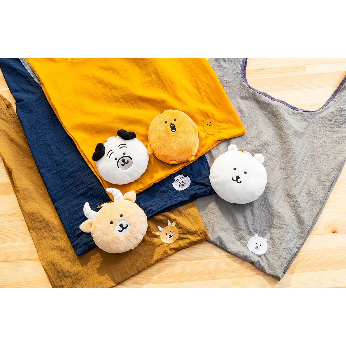[現貨] ナガノNAGANO自嘲熊JOKE BEAR- 可樂餅公仔頭收納式環保袋 SNA0153