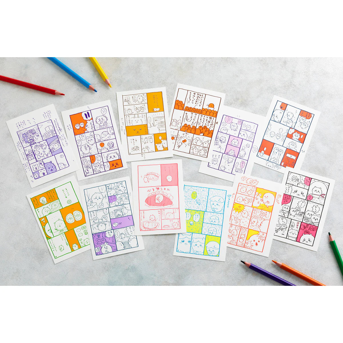 [In stock] Chiikawa Chiikawa-NAGANO EXHIBITION series-letter printing POSCARD-comics-スケート Chapter SCH0962