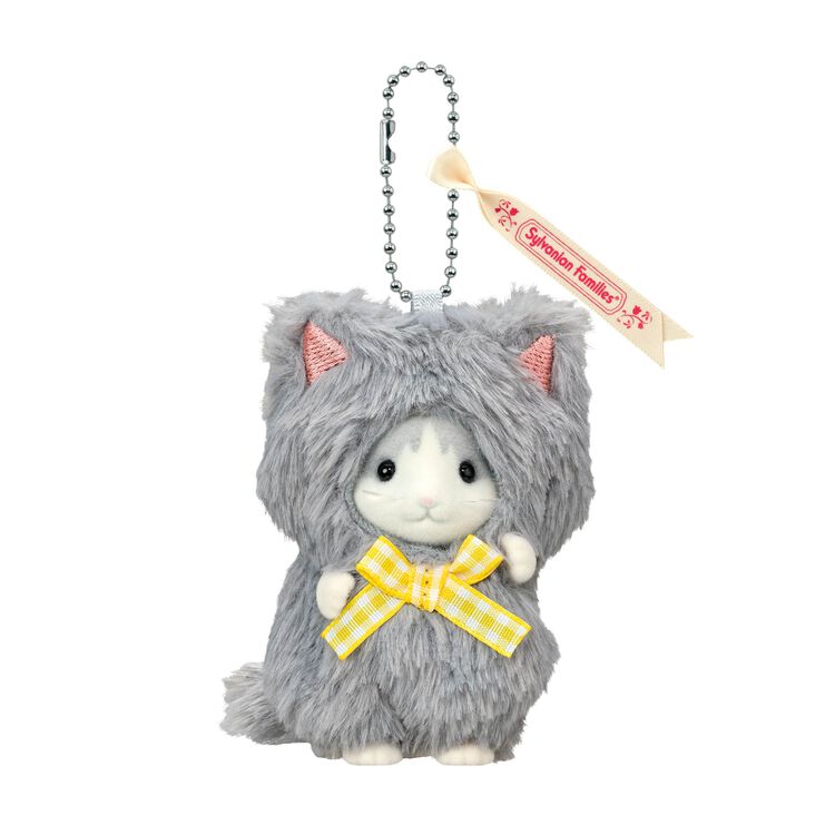 [現貨] 日本 森林家族Sylvanian Families 貓咪裝系列掛件～穿着貓咪裝的卷耳貓女孩 SH0173