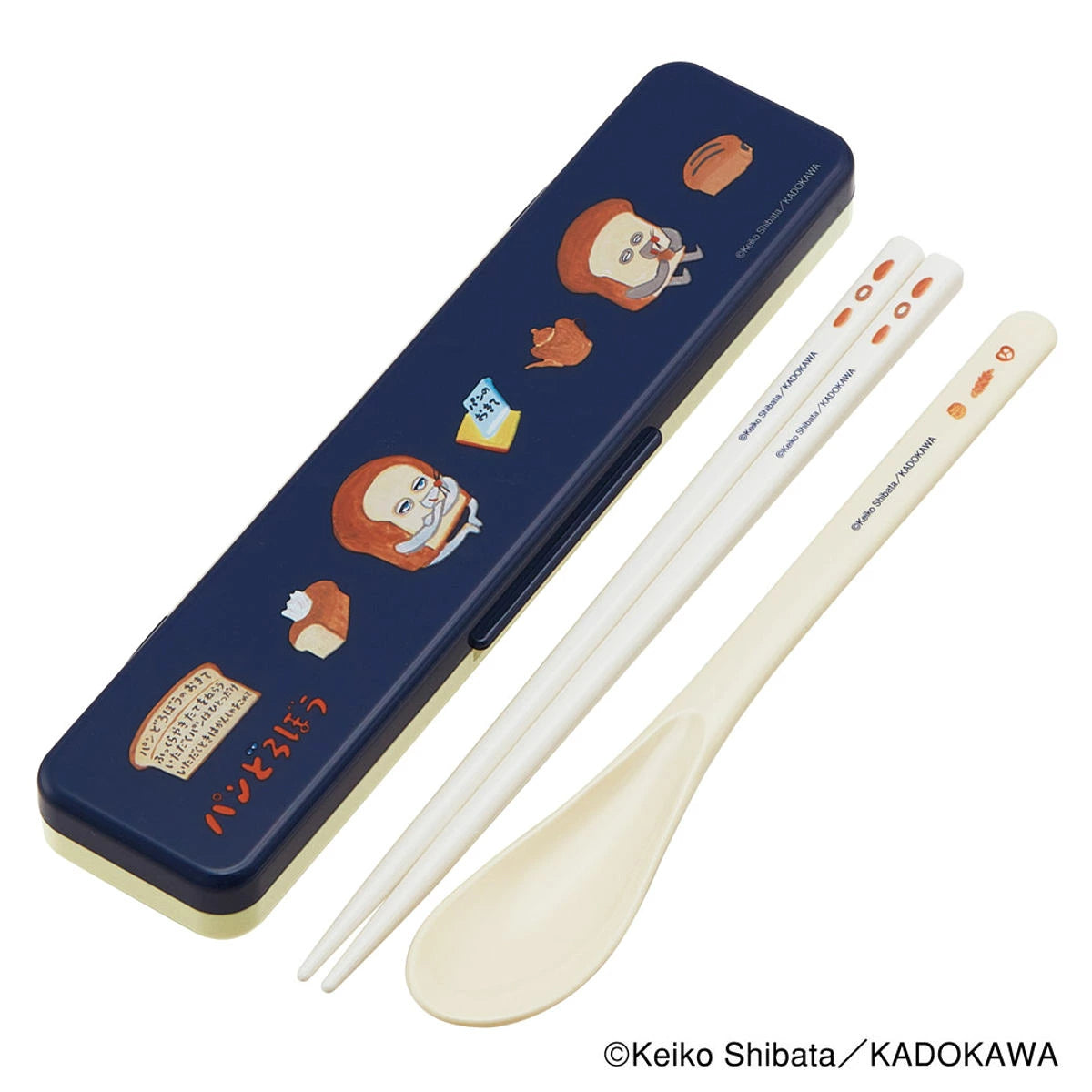 [現貨] パンどろぼう麵包小偷- 日本製抗菌減音筷子＋湯匙套裝 SBB0223