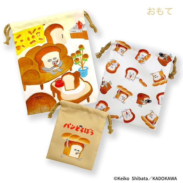 [現貨] パンどろぼう麵包小偷 - 索繩袋3件裝 A款   SBB0279