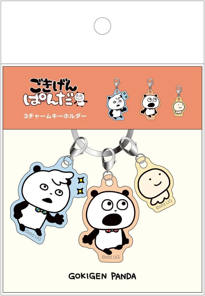 [現貨] 西村裕二～スタジオUG GOKIGEN PANDA 開心熊貓 3連鎖匙扣 SUG0006