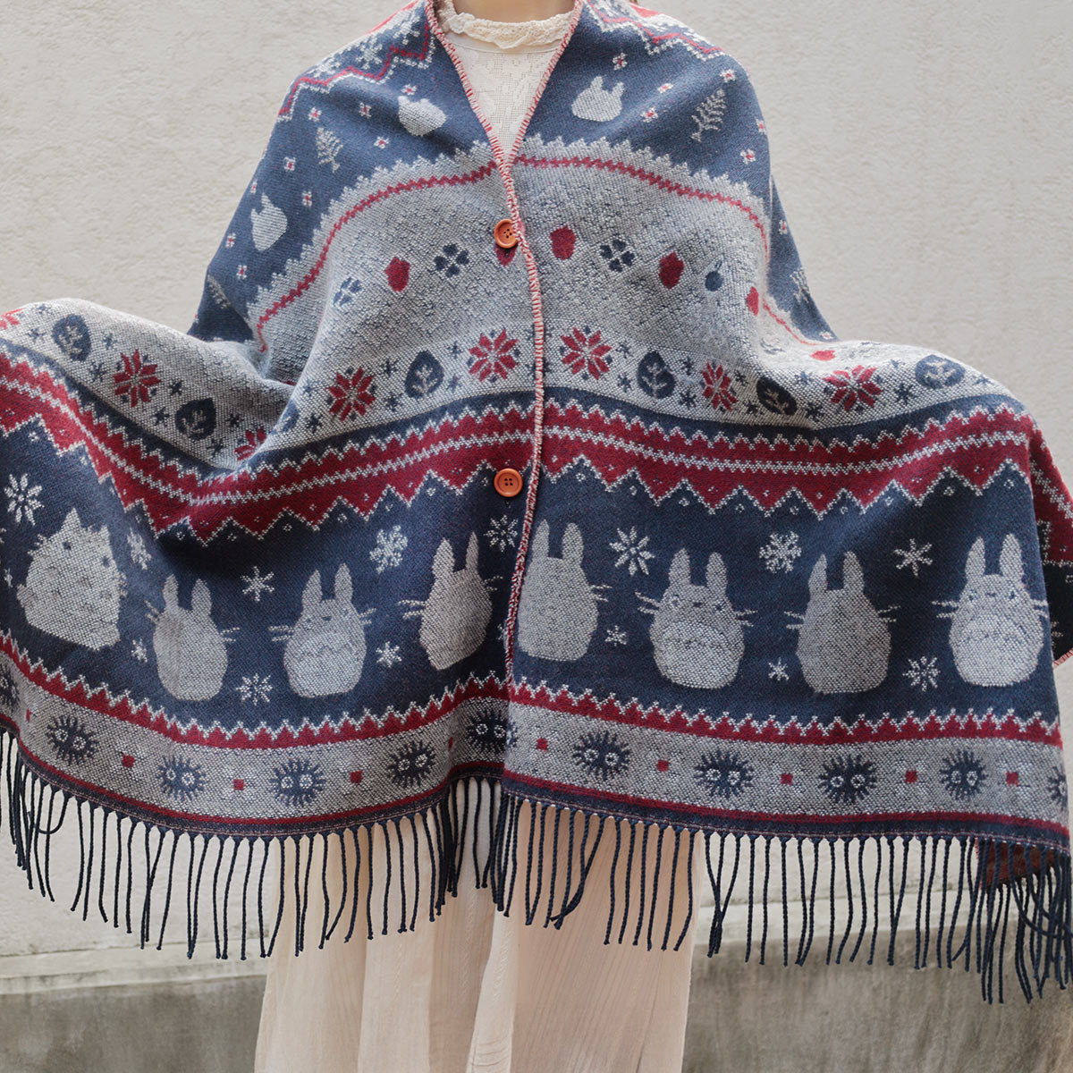 [現貨] 龍貓- 新版 披肩＋斗篷兩用 SD0030