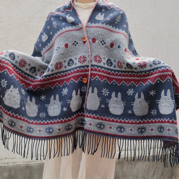 [現貨] 龍貓- 新版 披肩＋斗篷兩用 SD0030