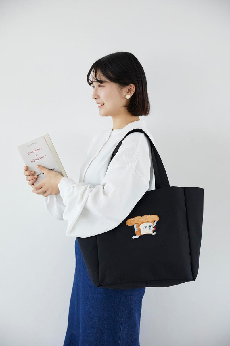 [現貨] パンどろぼう麵包小偷 【第三彈MOOK】附大容量！時尚的黑色TOTE BAG SBB0041