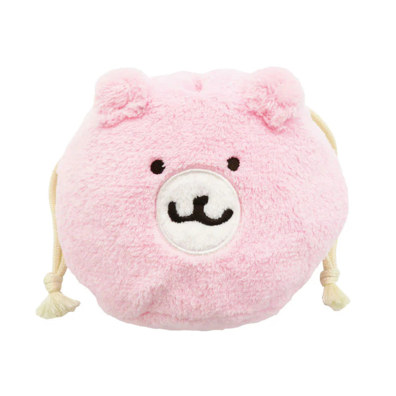 [In Stock] Chiikawa ~ Cute Pink Bear Plush Drawstring Bag SCH0932