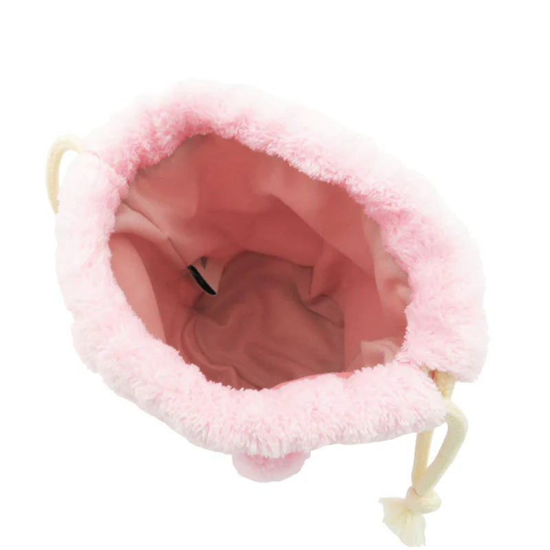 [In Stock] Chiikawa ~ Cute Pink Bear Plush Drawstring Bag SCH0932