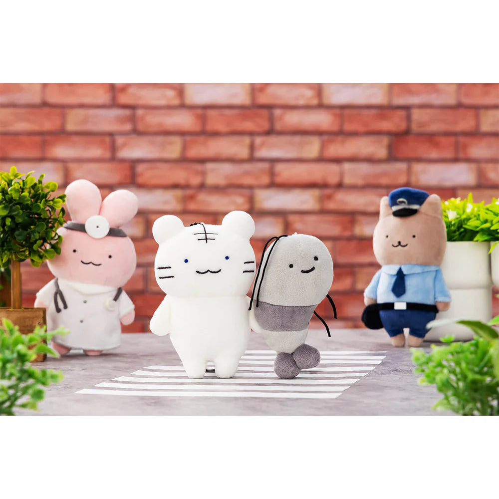 [現貨] ホワイトタイガーとブラックタイガー (小白虎與黑虎蝦) -小白虎吊飾公仔 STE0001