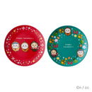 [現貨]ちいかわChiikawa-7-11聖誕一番賞～ B賞+E賞(ハチワレ 小八 大公仔+盤子套裝) SCH-KJ002