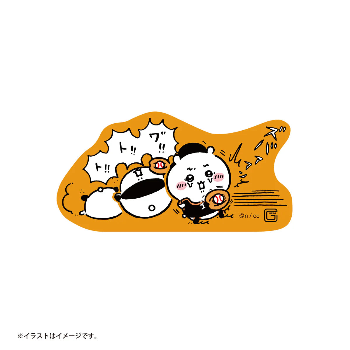 [Ready stock] ちいかわCHIIKAWAX読売ジャイアンツbaseball series-stickers (キャッチャーちいかわ) SCH0455
