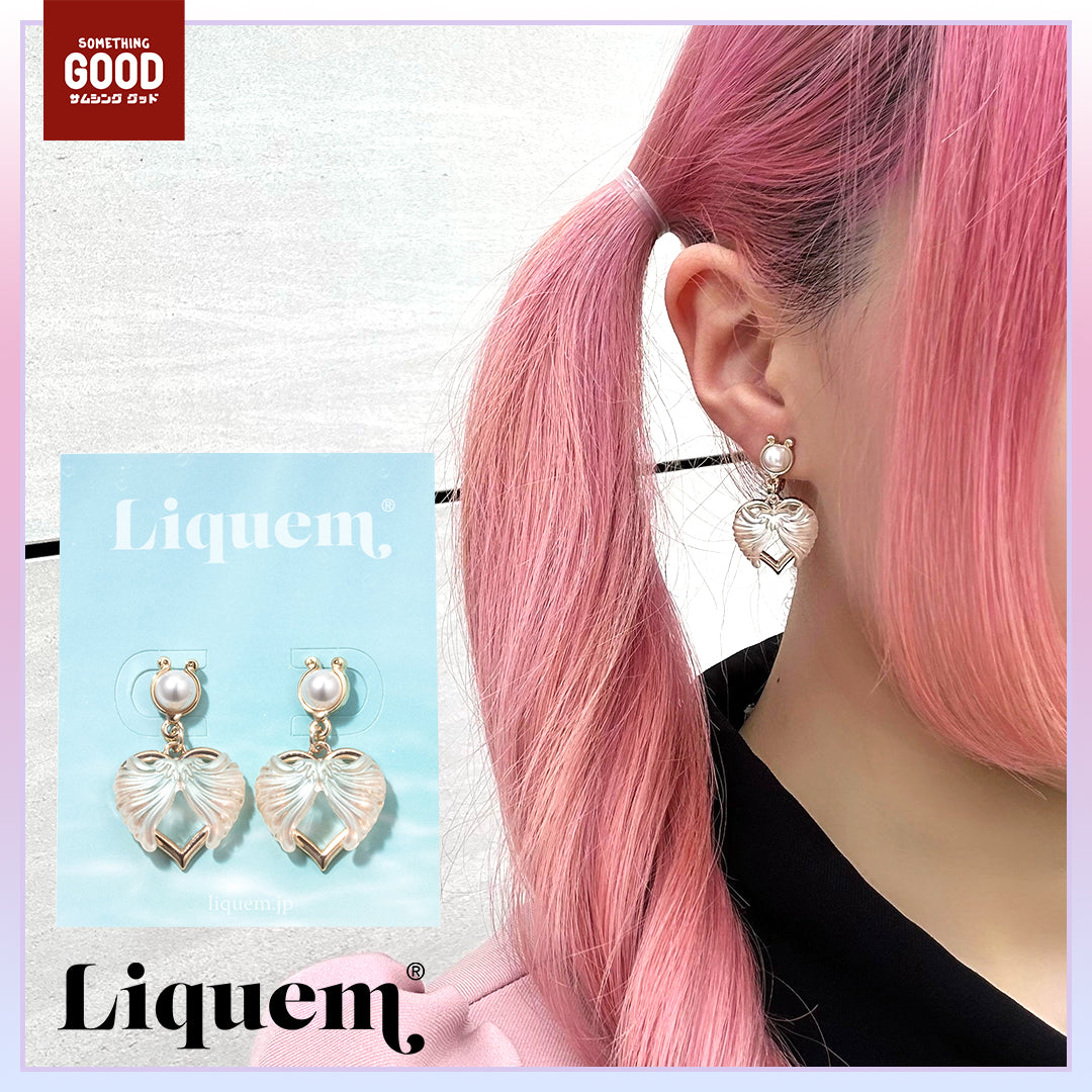 限時優惠-現貨][須用Payme/支付寶HK/ FPS結帳] Liquem  天使翅膀心形耳環 SS0107