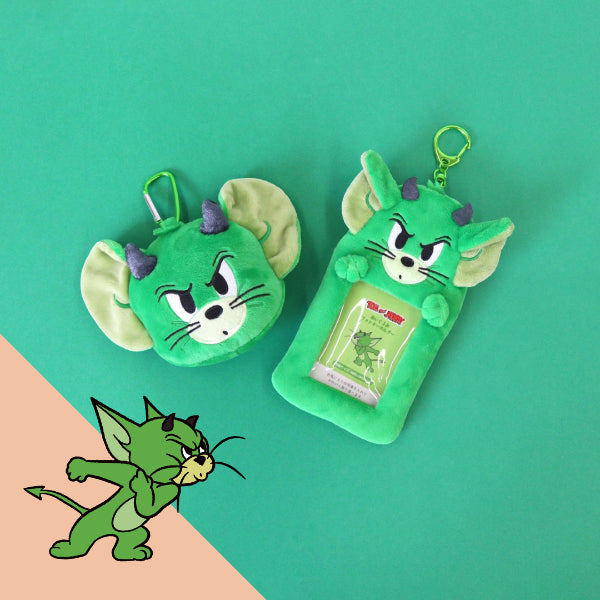 [現貨]Tom and Jerry ~天使X惡魔系列 - 惡魔Jerry 大頭公仔收納袋 （附爬山扣）STJ0199