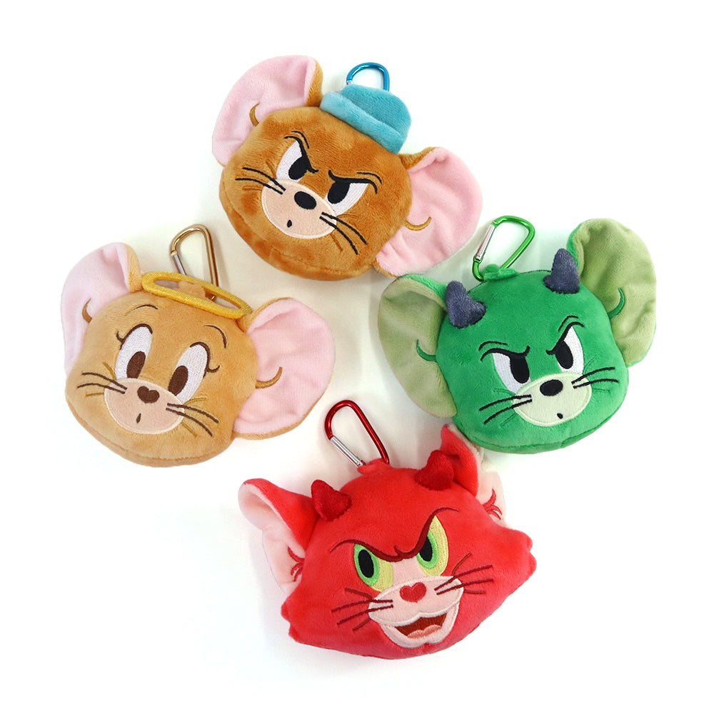 [現貨]Tom and Jerry ~天使X惡魔系列 - 惡魔Jerry 大頭公仔收納袋 （附爬山扣）STJ0199